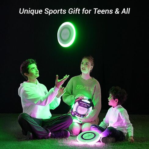 TOSY Flying Disc - 16 Million Colors RGB or 36 LEDs, Extremely Bright, Smart Modes, Camping Essentials for Teens/Kids/Adults/Men/Boys/Girls, Auto Light Up, Rechargeable, Waterproof, 175g in Kuwait
