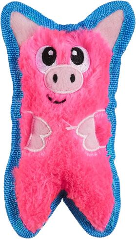 Outward Hound Durablez Minis Tough Chew Plush Squeaky Dog Toy, Pig, 6.8" in Saudi Arabia