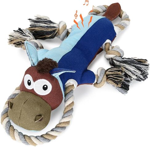 IOKHEIRA Dog Toys for Aggressive Chewers,Tough Indestructible Dog Toys,Squeaky Toys for Large Dogs,Durable Dog Chew Toys (Auburn) in Kuwait