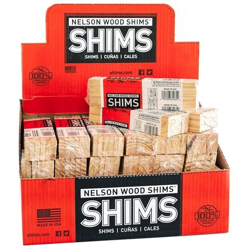 Nelson Wood Shims - DIY Bundle Wood Shims 8-Inch Shims, High Performance Natural Wood, 100% Kiln Dried - 1 Pack (12 Shims Total) in Kuwait