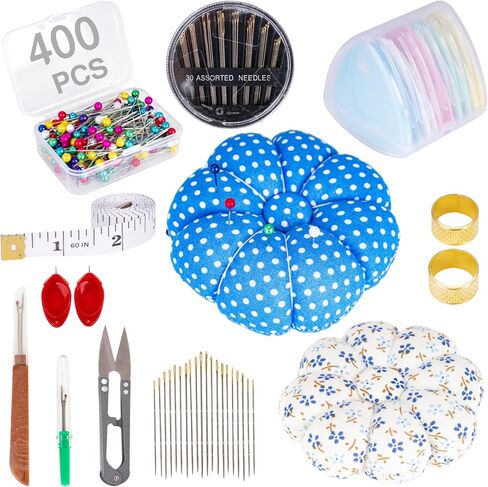 400 Pieces Multicolor Sewing Pins and Pin Cushion, Straight Pins Sewing Kit in Kuwait
