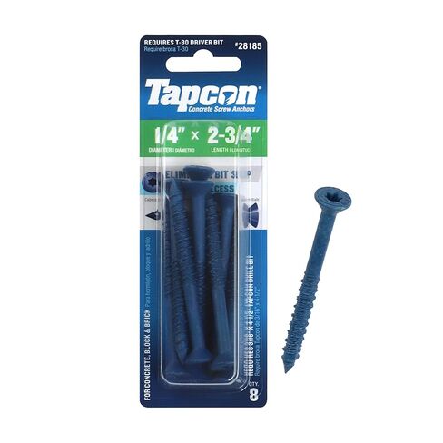 Tapcon 28375 1/4x1-3/4 Blue Star Drive Bugle Head Concrete Anchors 75/Box in Kuwait