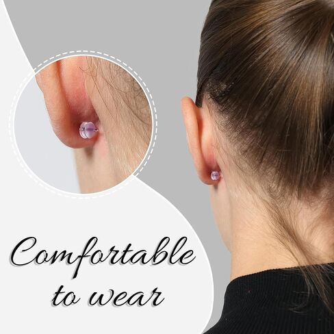 Comfort Silicone Earring Backs, Especial High Transparency Hypoallergenic Soft Clear Replacement Stoppers for Stud, Post, Hoop, and Fishhook Earrings, 50 Pcs in Kuwait