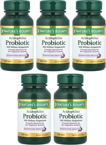 Nature's Bounty Probiotic Acidophilus, 360 Tablets (3 X 120 Count Bottles),, 360 Count () in Saudi Arabia