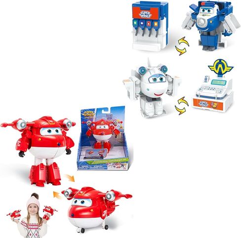 Super Wings 5" Transforming Jett Airplane Robot & Paul Astra Toys in Saudi Arabia