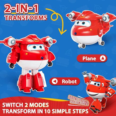 Super Wings 5" Transforming Jett Airplane Robot & Paul Astra Toys in Saudi Arabia
