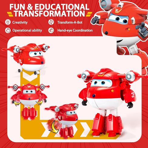 Super Wings 5" Transforming Jett Airplane Robot & Paul Astra Toys in Saudi Arabia
