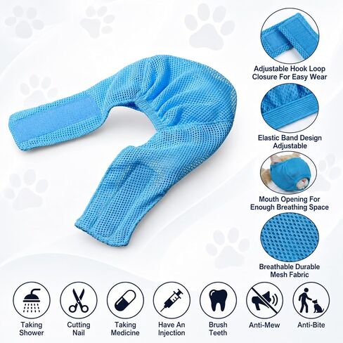 3 Pack Cat Muzzle for Grooming, Adjustable Muzzles for Cats in Kuwait