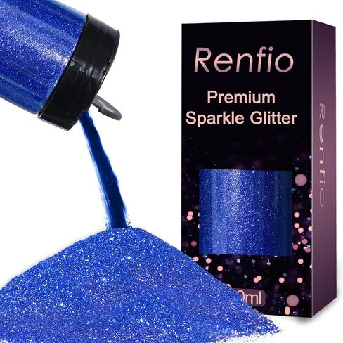 Renfio Black Ultra Fine Glitter Powder for Epoxy Resin,9.7 Oz (275g),1/128" in Saudi Arabia