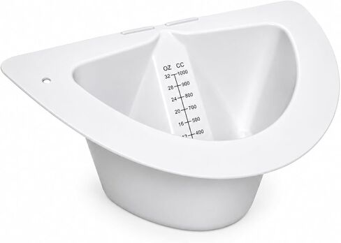 Graduated Specimen Collector Pans [Pack of 1] Toilet Nursing Hat for Urine, Vomit & Stool Collection Fits Over Toilets and Commodes - 30 oz for Women and Elderly in Kuwait