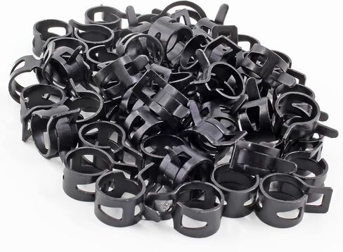 50Pcs 1/2" Spring Band Type Action Hose Clamp,12mm Black Manganese Steel Spring Clip Pipe, for Fuel Line Silicone Hose Line Water Pipe in Kuwait