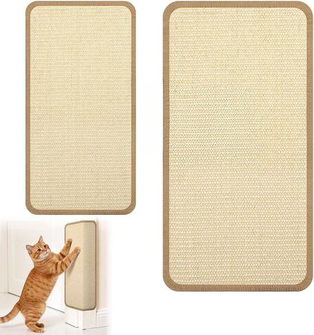 2 Pack Wall Coner Cat Scratcher with Tape, Natural Sisal Cat Scratch Furniture Protector in Kuwait