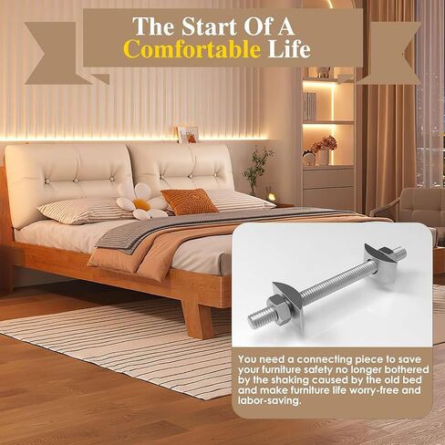 Furniture Fastening Connectors: Secure Countertops, Butcher Blocks, Tables, and Bed Frames with Bolt and Nut Hardware, Draw Bolts, and Miter Bolts (5/16" x 3-3/16" (10PCS)) in Kuwait