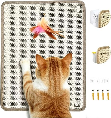 Natural Sisal Cat Nail File Scratcher, 80-Grit Aluminum Oxide Pad in Kuwait