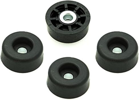 4 Super Soft Round Rubber Feet Bumpers .437 Inch H X 1.062 Inch D - Made in USA in Kuwait