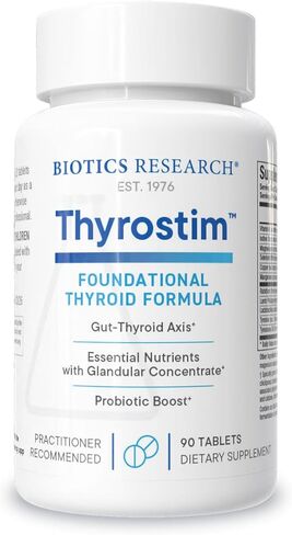 Biotics Research Thyrostim™ –Endocrine Support, Balance Thyroid Hormones, T3, T4. Support Thyroid Gland, Boost Metabolism, Aid in Digestion. Support Nervous System 90 Tablets in Kuwait