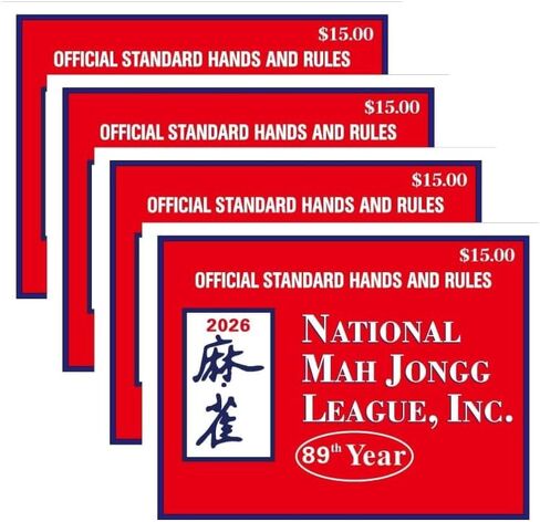 Mahjong Cards 2026, Official Revision - Four Large-Size Cards | Official Hands and Rules for American Mahjong in Kuwait