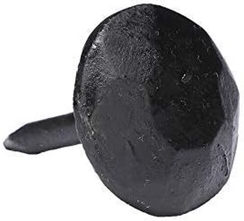 (Set of 25) 1 x 1 Inch Round Iron Clavos Decorative Nails, Hand Forged, Natural Black Finish in Kuwait
