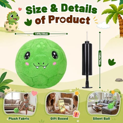 Indoor Silent Soccer Ball for 1-3 Soft Inflatable Dino Plush Ball in Saudi Arabia