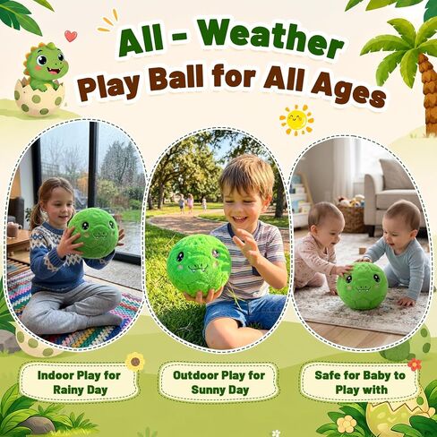 Indoor Silent Soccer Ball for 1-3 Soft Inflatable Dino Plush Ball in Saudi Arabia