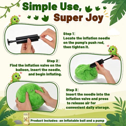 Indoor Silent Soccer Ball for 1-3 Soft Inflatable Dino Plush Ball in Saudi Arabia