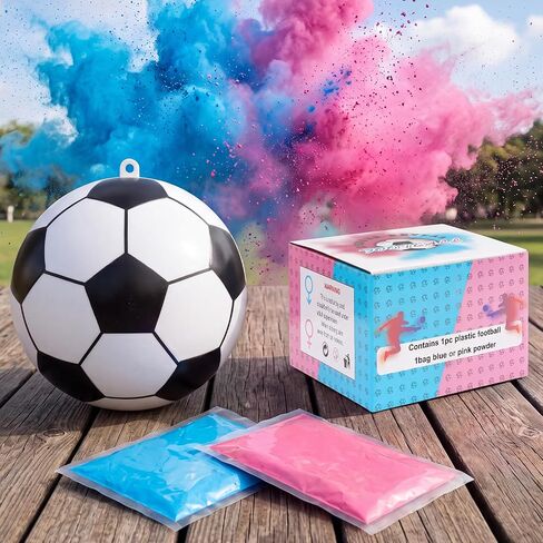 Gender Reveal Soccer Ball Kit, Pink & Blue Powder, Boy or Girl in Kuwait