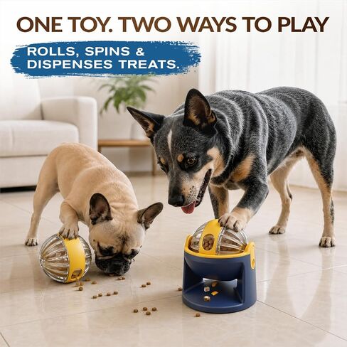 KADTC TreatOrbit 2-in-1 Dog Puzzle Toy, Treat Ball Dispenser, Slow Feeder in Kuwait