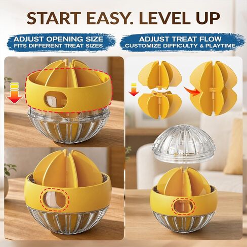 KADTC TreatOrbit 2-in-1 Dog Puzzle Toy, Treat Ball Dispenser, Slow Feeder in Kuwait