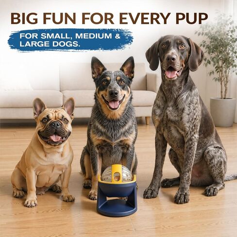 KADTC TreatOrbit 2-in-1 Dog Puzzle Toy, Treat Ball Dispenser, Slow Feeder in Kuwait