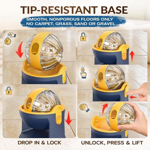 KADTC TreatOrbit 2-in-1 Dog Puzzle Toy, Treat Ball Dispenser, Slow Feeder in Kuwait