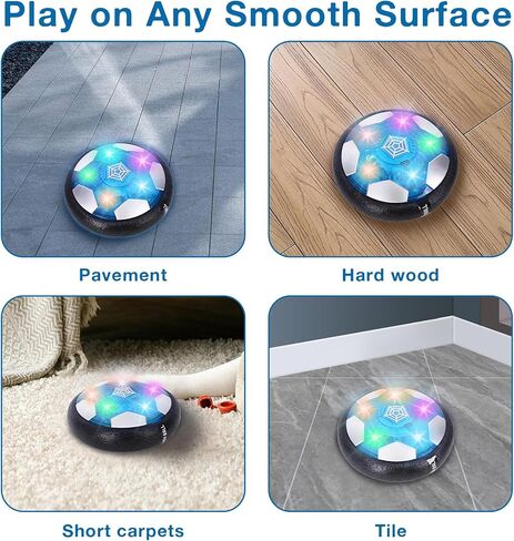 Hover Soccer Ball for Kids, 2in1 LED Hover Soccer Indoor with Foam Bumper in Kuwait