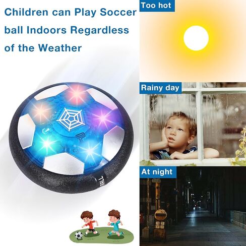Hover Soccer Ball for Kids, 2in1 LED Hover Soccer Indoor with Foam Bumper in Kuwait
