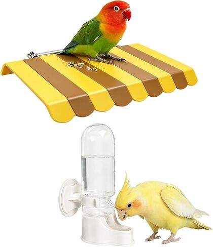 Bird Water Dispenser for Cage, 3.7 FL OZ, Automatic Bird Water Feeder ABS Suspended Parrot Cage Food Bowl Drinker, for Parakeet, Cockatiel, Budgie, Conure, Lovebirds in Kuwait