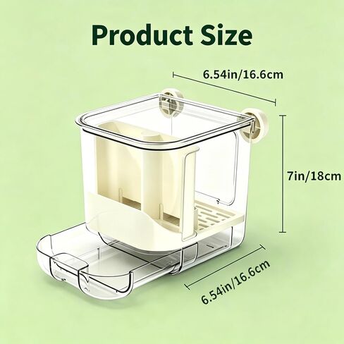 No Mess Automatic Bird Feeder for Cage, Transparent Parrot Seed Feeder in Kuwait