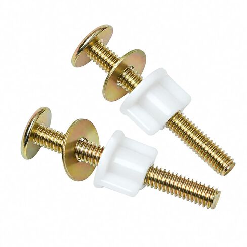 2Pcs Toilet Seat Screws, Steel Toilet Seat Hinge Bolts and Nuts, Heavy Duty Toilet Seat Fastener with Plastic Nuts and Metal Washers, Toilet Hardware Replacement for Top Mount Toilet Seat Hinges in Saudi Arabia