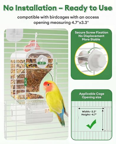 Bucatstate No Mess Bird Feeder, Auto Dispenser, Dual Filter & Waste Drawer in Kuwait