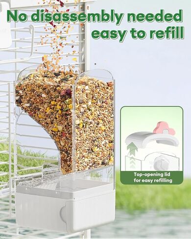 Bucatstate No Mess Bird Feeder, Auto Dispenser, Dual Filter & Waste Drawer in Kuwait