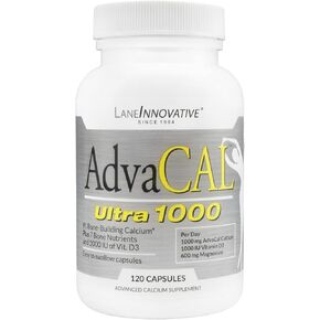 Lane Innovative - AdvaCAL Ultra 1000، كالسيوم بناء العظام*، بما في ذلك فيتامين د3 والمغنيسيوم، سهل الامتصاص (120 كبسولة، عبوة من 3) in Kuwait