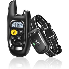 Dog Shock Collar with Remote Control- Electric Collar for Dogs Training Rechargeable, Training Collar for Small Medium Large Dogs, E Collar with Beep, Vibration & Shock-Lock Keypad in Kuwait