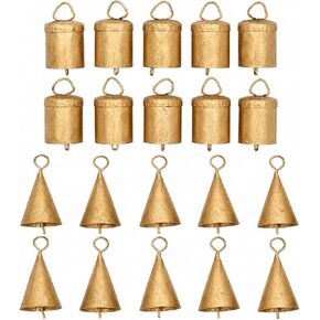 20 Pcs Rustic Vintage Golden Cow Bells & Cone Bells in Kuwait