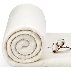 Lunarm Quilt Batting, Natural Cotton Batting for Quilting Sewing Supplies in Kuwait