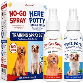 Petstoral Dog Potty Training Spray Set, No-Go & Here Potty Sprays in Kuwait
