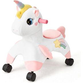 FUNLIO Unicorn Ride On Toys, Toddler Ride On Toys with 360° Wheels, Toddler Bike Designed to Develop Balance & Coordination, for Indoor/Outdoor Play, Easy to Assemble, CPC & CE Certified in Kuwait