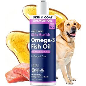 Salmon Oil for Dogs & Cats, Omega 3 Fish Oil for Skin, Coat & Joints, 16oz in Saudi Arabia