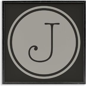 Stupell Industries Modern J Initial Round Elevator Key Shape Framed Wall Art in Saudi Arabia