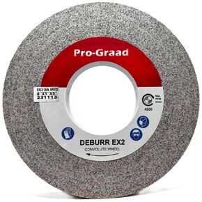 Pro-Graad EXL2 Convolute Deburring Polishing Wheel - 6" x 1" x 1" 8A MED Grit Aluminum Oxide - Extra Durable - Metal Deburring, Finishing and Polishing Wheel - Convolute - (1 Pack) in Saudi Arabia