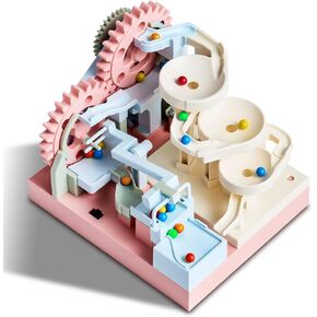 Dollox Marble Run for Kids, Marble Rush Set with Motorized Gear Elevator, Spiral Track and Marbles, 40pcs Building Blocks Construction Toy, STEM Gift for Adults Kids in Kuwait