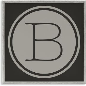 Stupell Industries Modern B Initial Round Elevator Key Shape Framed Wall Art in Saudi Arabia