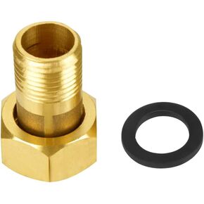 Joywayus Brass Water Meter Pipe Fitting Hex Nipple 3/4" NPS Male x 1" NPS Female Threaded 61mm Length Connector Water Meter With Seal Washer (Pack of 2) in Saudi Arabia