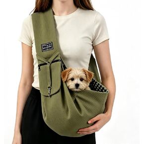 Dog Sling Carrier for Small Dogs and Cats, Puppy Carrier Sling with Pocket in Kuwait